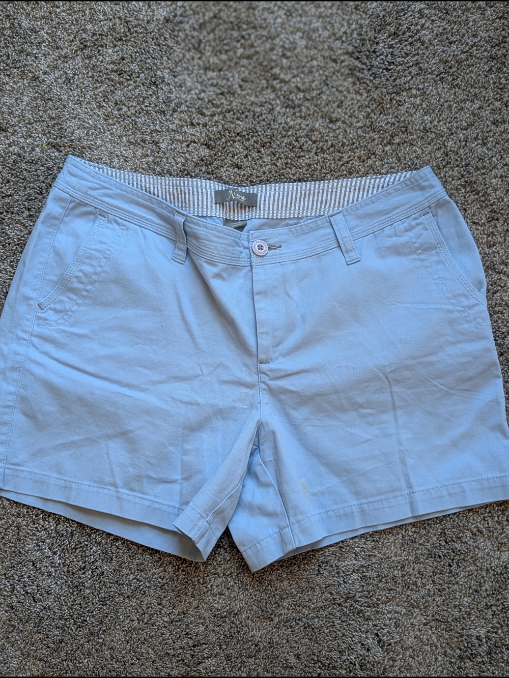 Natural Reflections Women’s Light Blue Flat-Front Shorts